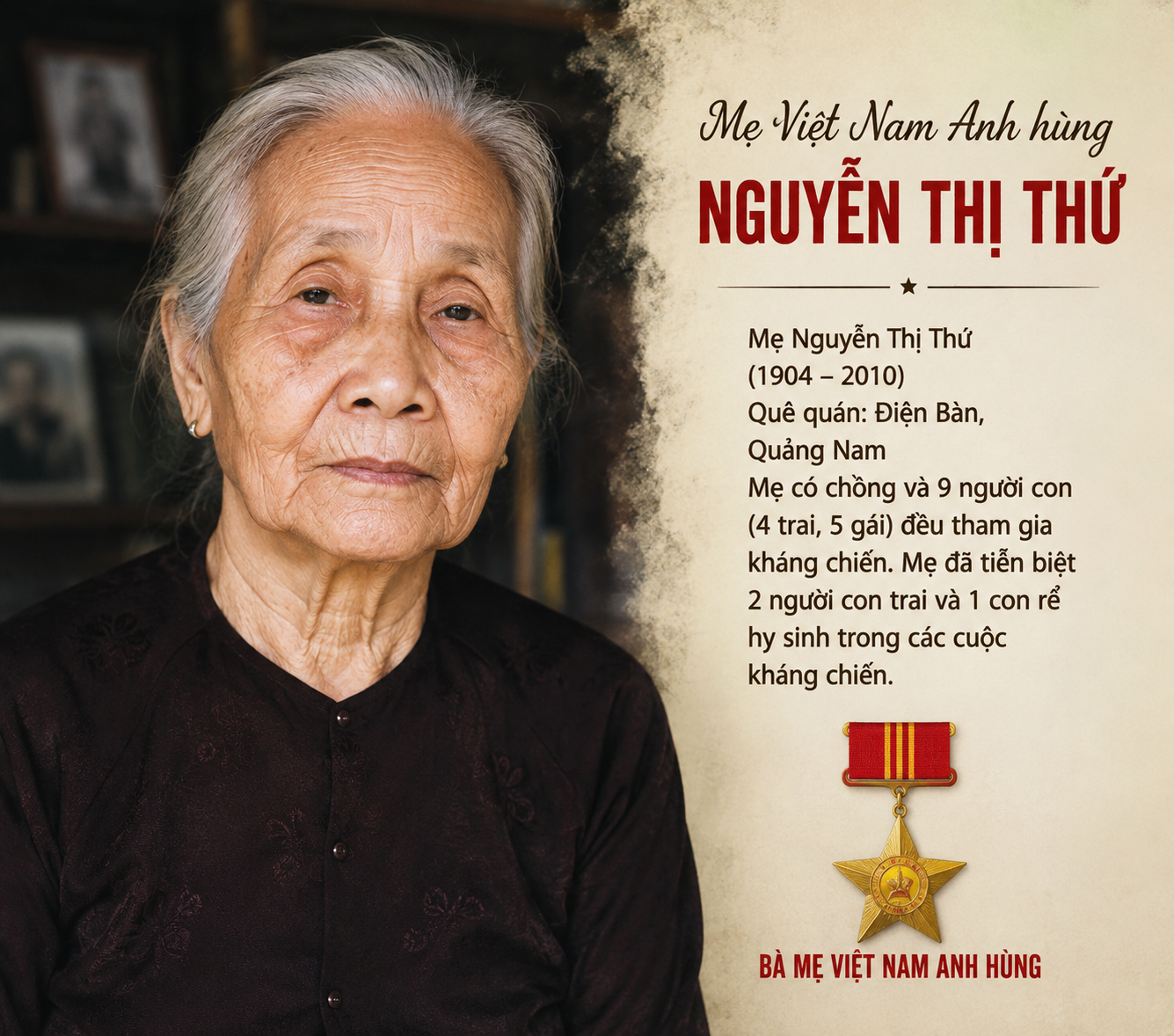 Mẹ Việt Nam Anh hùng Nguyễn Thị Thứ-Nước mắt mẹ hòa cùng non sông
