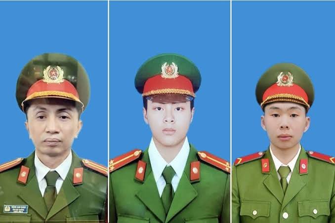 3 chiến sĩ cảnh sát phòng cháy chữa cháy Hà Nội - Hy sinh khi cứu tài sản và người dân trong vụ cháy tại Quan Hoa năm 2022.