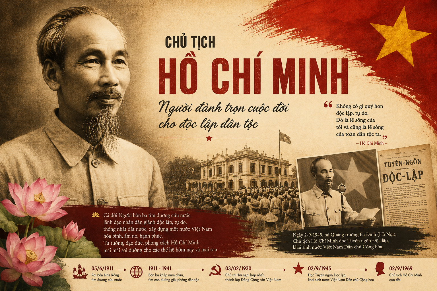 Chủ tịch Hồ Chí Minh – Người dành trọn cuộc đời cho độc lập dân tộc