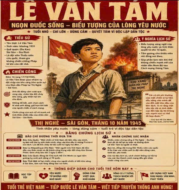 Anh hùng Lê Văn Tám – Cây đuốc sống trong kháng chiến chống Pháp