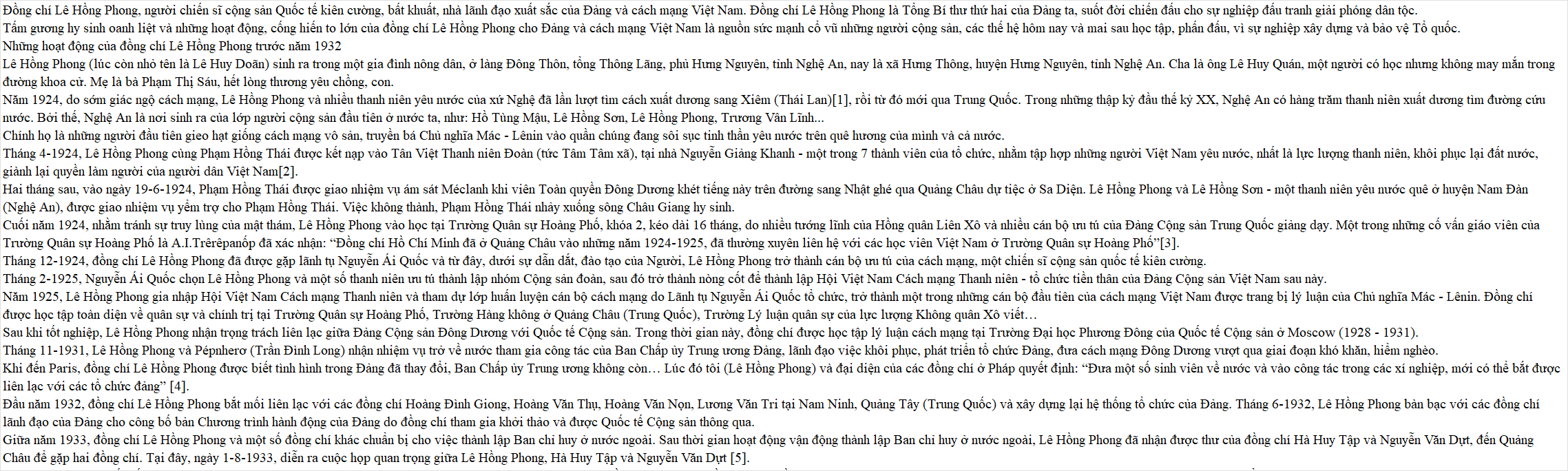 Tổng Bí thư Lê Hồng Phong - Người chiến sĩ cộng sản quốc tế kiên cường, bất khuất, nhà lãnh đạo xuất sắc của Đảng và cách mạng Việt Nam