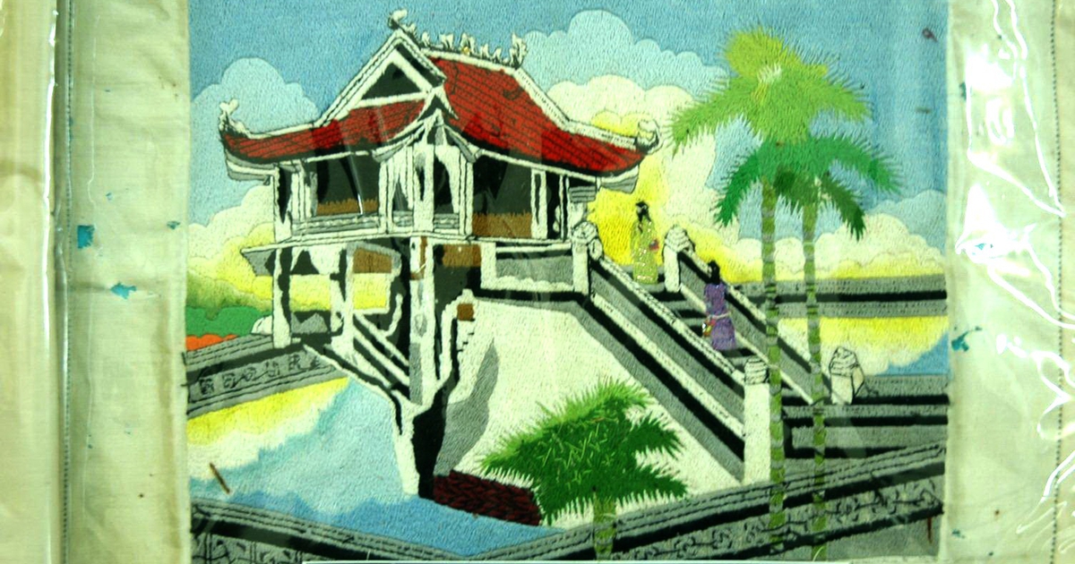 Chín năm thêu bức tranh chùa Một Cột giữa chốn lao tù của nữ tù Dương Thị Vinh