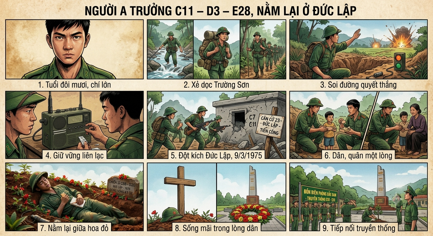 Người A trưởng C11 – D3 – E28 nằm lại ở Đức Lập