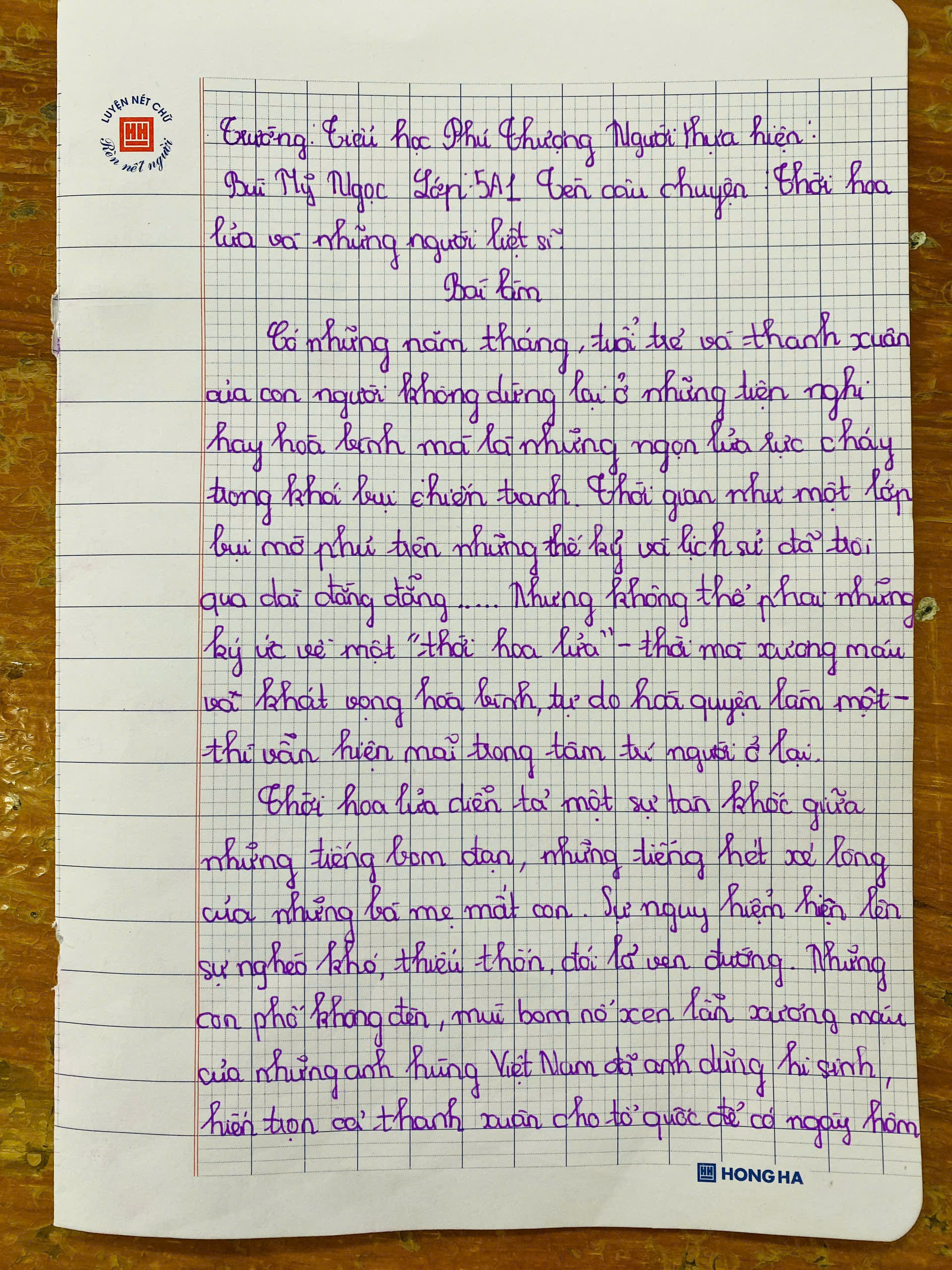 Bùi Mỹ Ngọc lớp 5A1