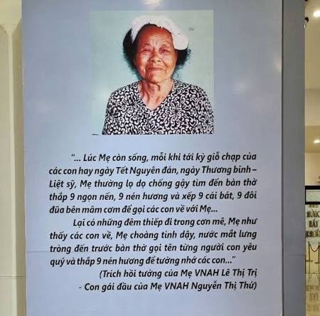 Mẹ VNAH Lê Thị Trị - tấm gương sáng ngời về sự hy sinh và lòng yêu nước