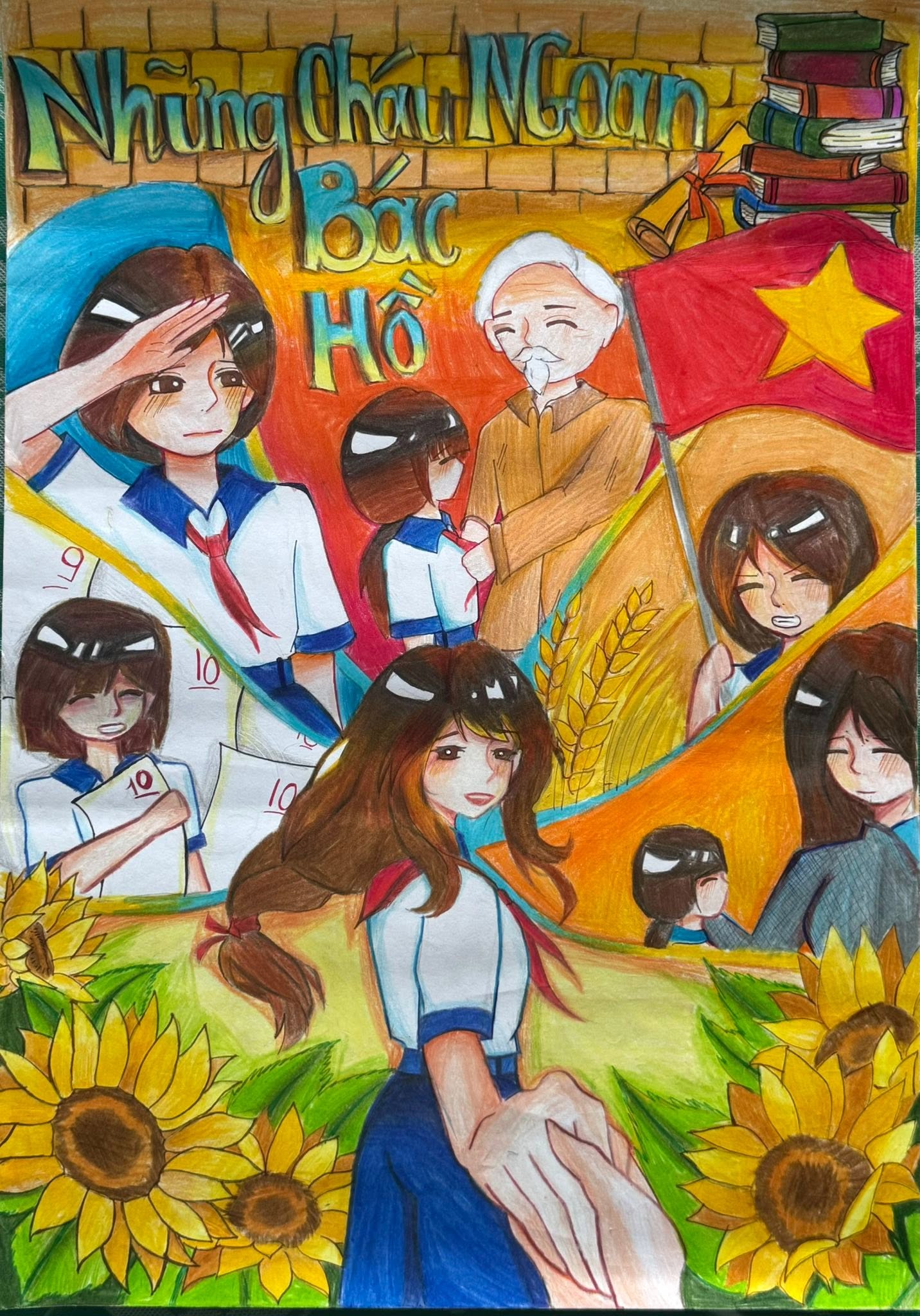 Liên đội THCS Lê Lợi tổ chức Cuộc thi vẽ tranh cổ động Chủ đề “Những cháu ngoan Bác Hồ” dự thi Giải thưởng Mỹ thuật thiếu nhi Đồng Nai 2026 (9)