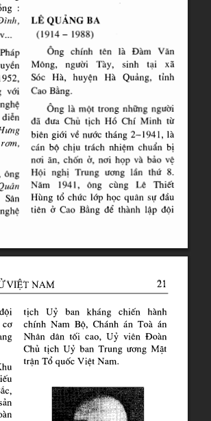 LÊ QUẢNG BA – NGƯỜI CÁN BỘ CÁCH MẠNG TỪ PẮC BÓ