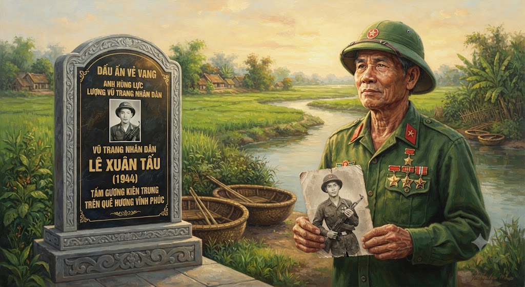 DẤU ẤN VẺ VANG: ANH HÙNG LỰC LƯỢNG VŨ TRANG NHÂN DÂN LÊ XUÂN TẤU (1944) – TẤM GƯƠNG KIÊN TRUNG TRÊN QUÊ HƯƠNG VĨNH PHÚC