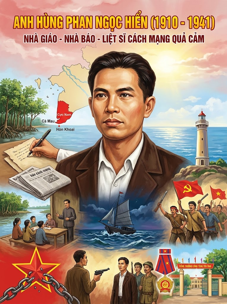 NHÀ GIÁO, LIỆT SĨ PHAN NGỌC HIỂN (1910–1941) NGƯỜI THẦY GIEO MẦM ĐỘC LẬP TRÊN ĐẤT MŨI