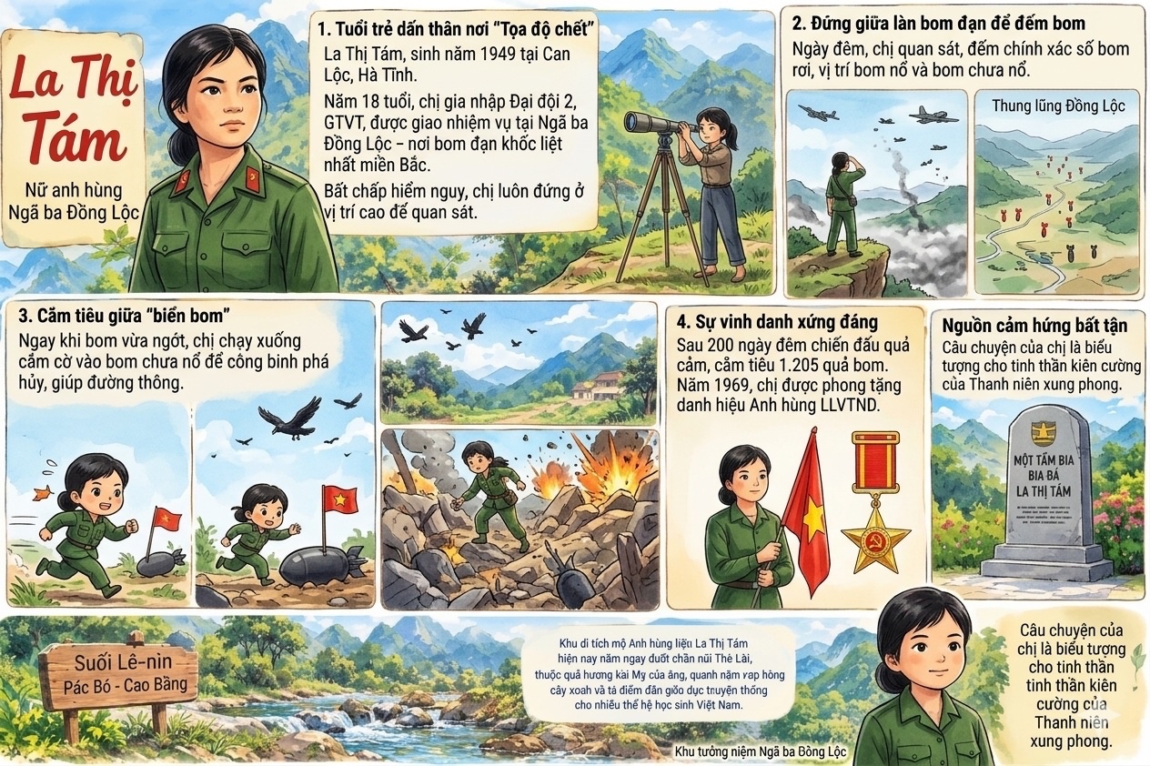 LA THỊ TÁM - NỮ ANH HÙNG NGÃ BA ĐỒNG LỘC
