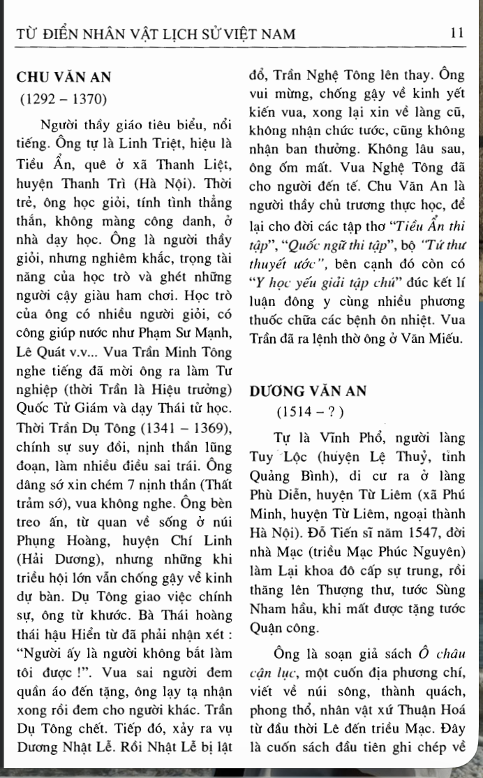 CHU VĂN AN – NGƯỜI THẦY TIÊU BIỂU, NỔI TIẾNG