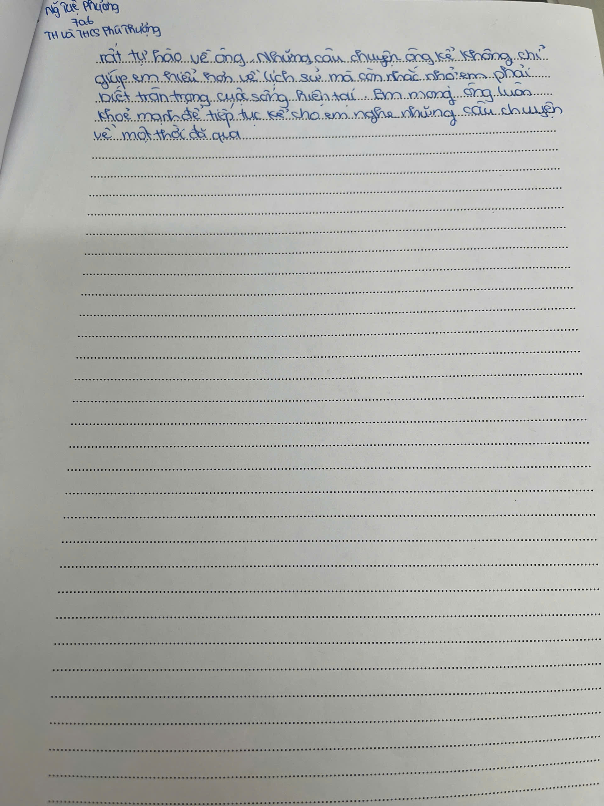 Nguyễn Tuệ Phương - 7A6 - Trường TH &THCS Phú Thượng