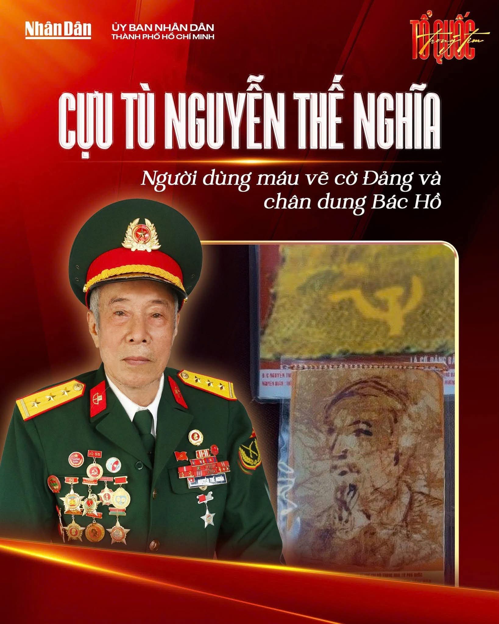 NGUYỄN THẾ NGHĨA – LÁ CỜ ĐẢNG NHUỘM BẰNG MÁU VÀ CHÂN DUNG BÁC HỒ GIỮA NHÀ TÙ PHÚ QUỐC