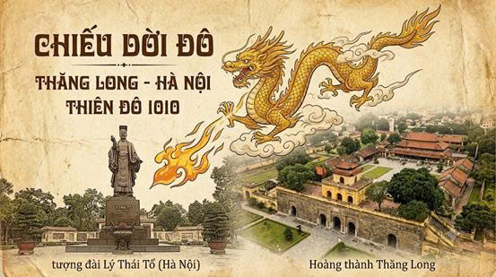 LÝ CÔNG UẨN VÀ CHIẾU DỜI ĐÔ NĂM 1010: ĐIỀM RỒNG BAY LÊN THĂNG LONG