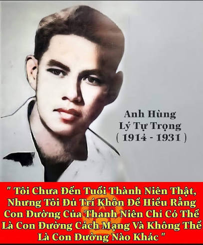 Lý Tự Trọng - tấm gương sáng cho các thế hệ thanh niên noi theo
