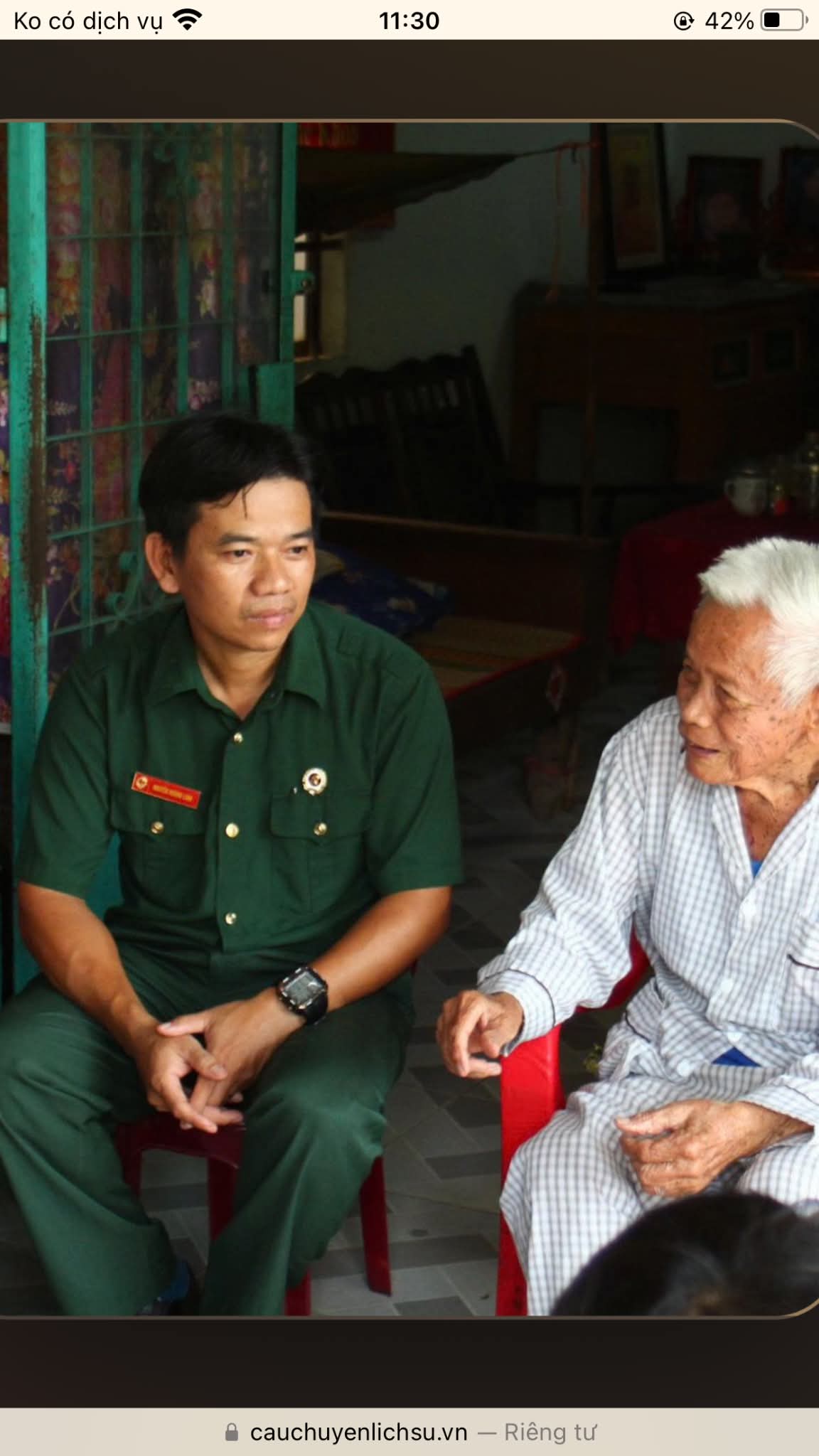 Cựu chiên binh Trịnh Thế Khoa