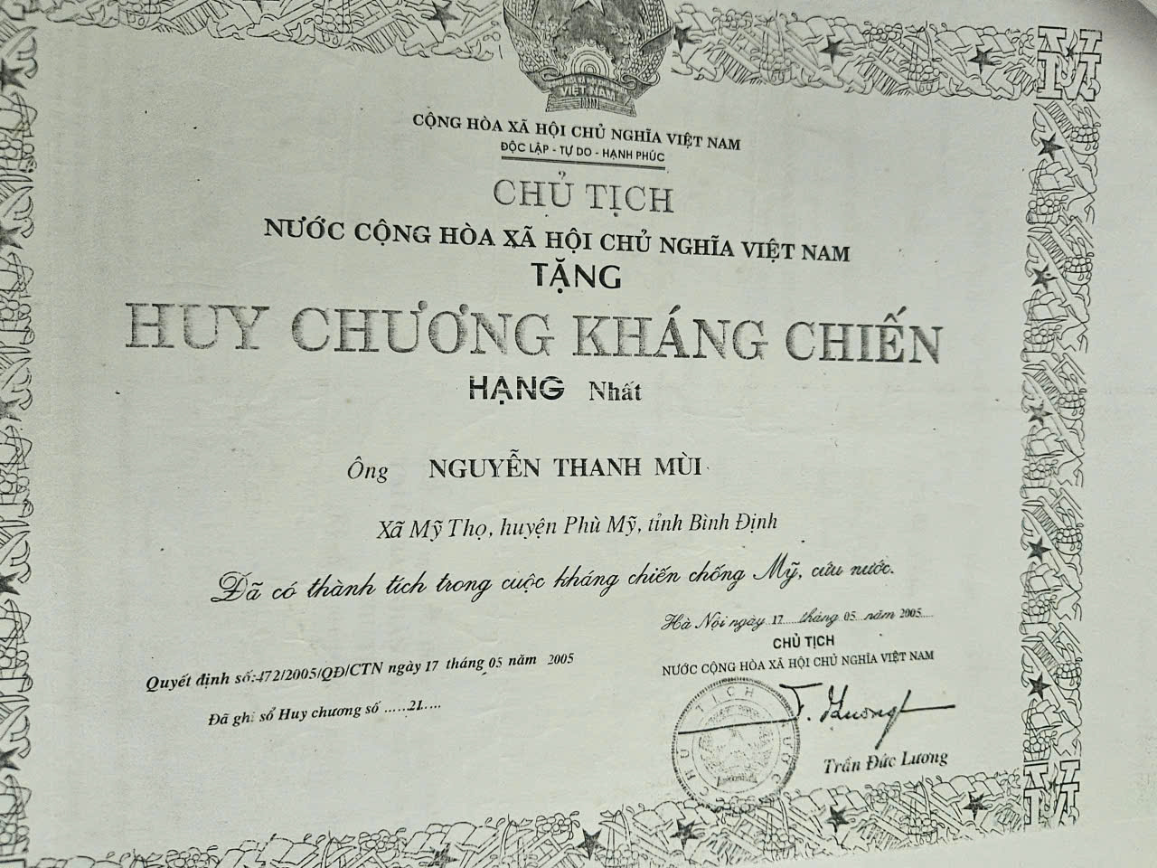 Dấu chân người đi qua những năm tháng hoa lửa (Ông Nguyễn Thanh Mùi)