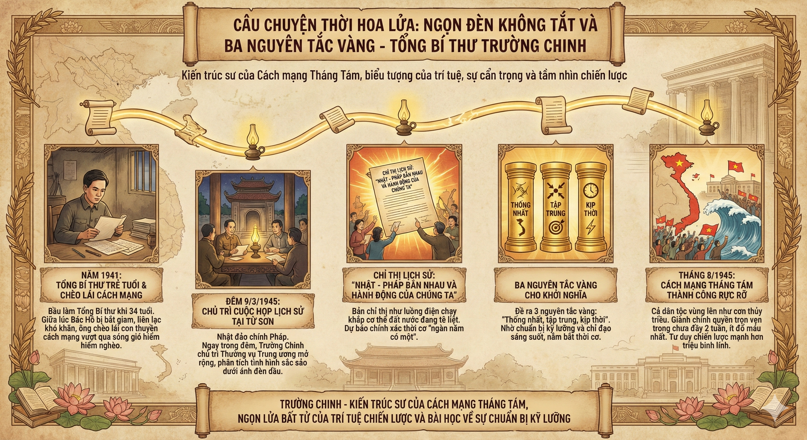 NGỌN ĐÈN KHÔNG TẮT VÀ BA NGUYÊN TẮC VÀNG
