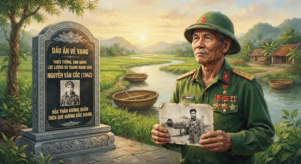 DẤU ẤN VẺ VANG: THIẾU TƯỚNG, ANH HÙNG LỰC LƯỢNG VŨ TRANG NHÂN DÂN NGUYỄN VĂN CỐC (1942) – HỎA THẦN KHÔNG QUÂN TRÊN QUÊ HƯƠNG BẮC GIANG