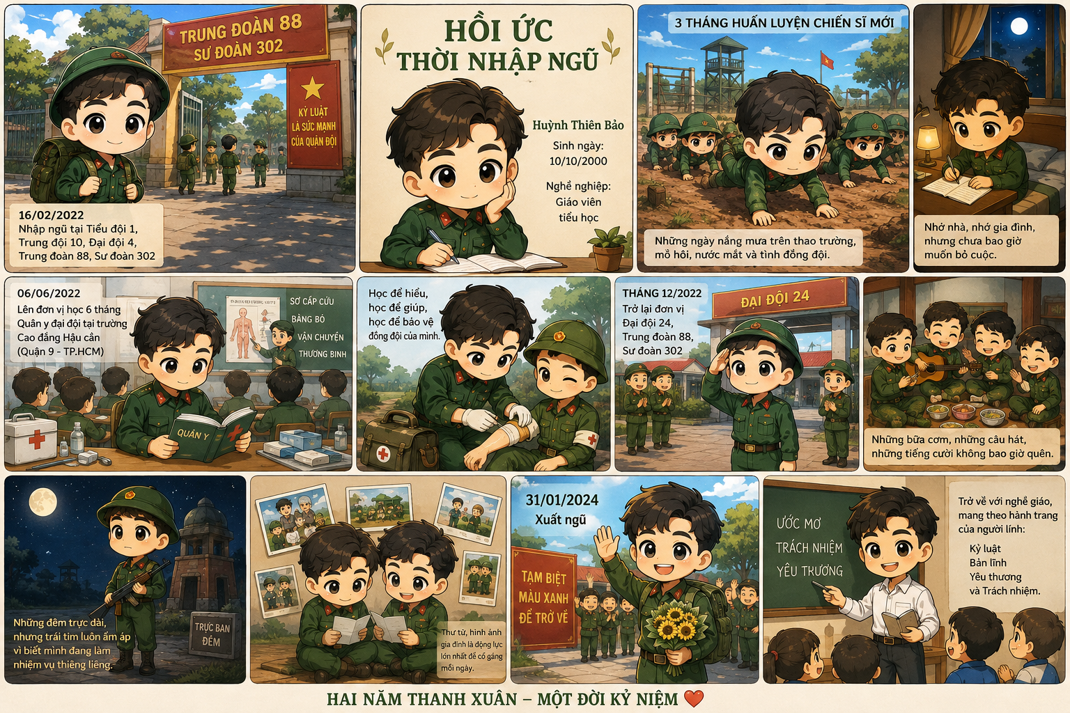 HỒI ỨC THỜI NHẬP NGŨ