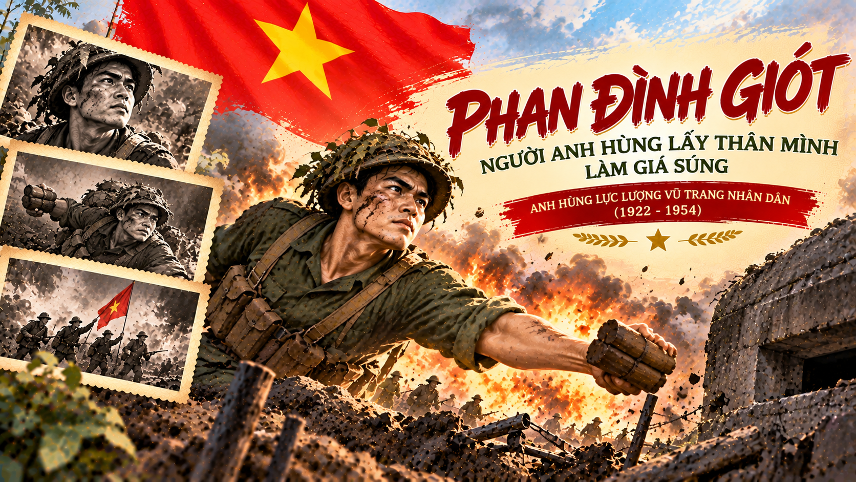 PHAN ĐÌNH GIÓT – NGƯỜI ANH HÙNG LẤP LỖ CHÂU MAI TRONG CHIẾN DỊCH ĐIỆN BIÊN PHỦ