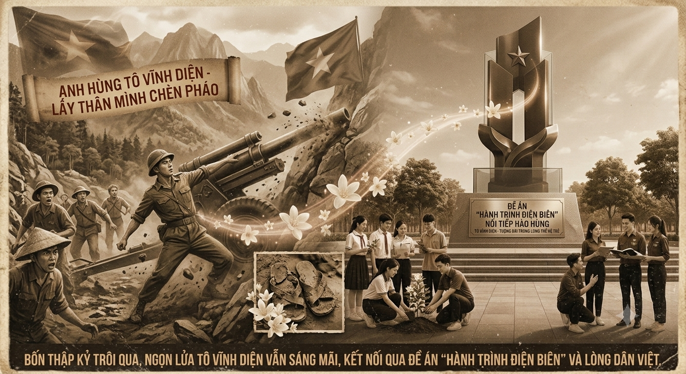 ANH HÙNG TÔ VĨNH DIỆN: LẤY THÂN MÌNH CỨU PHÁO VÀ BÀI HỌC CỐNG HIẾN CHO THẾ HỆ TRẺ