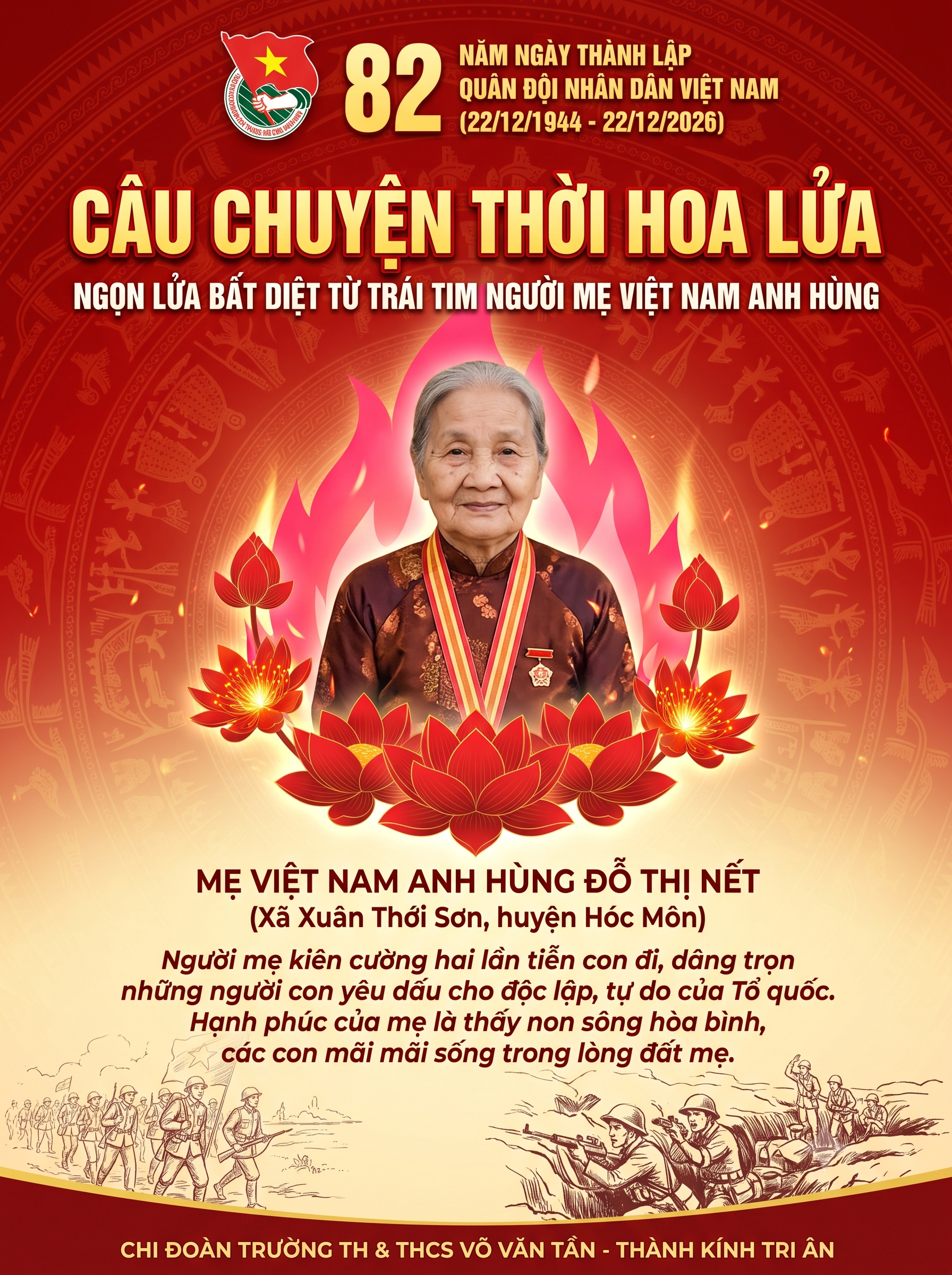 CÂU CHUYỆN THỜI HOA LỬA – NGỌN LỬA BẤT DIỆT TỪ TRÁI TIM NGƯỜI MẸ VIỆT NAM ANH HÙNG -ĐỖ THỊ NẾT