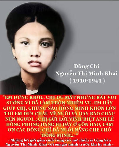 Nguyễn Thị Minh Khai - Khí phách anh hùng của người nữ đảng viên cộng sản