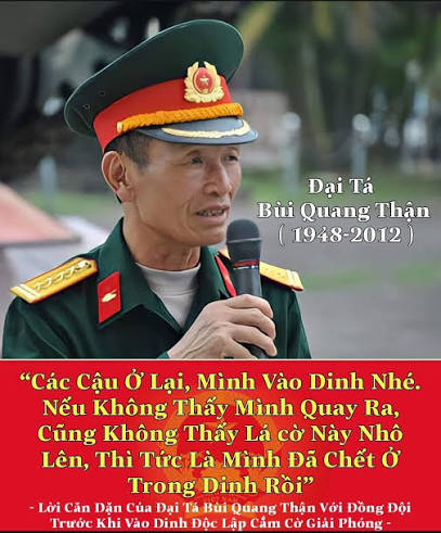 BÙI QUANG THẬN – NGƯỜI CẮM LÁ CỜ TRÊN NÓC DINH ĐỘC LẬP