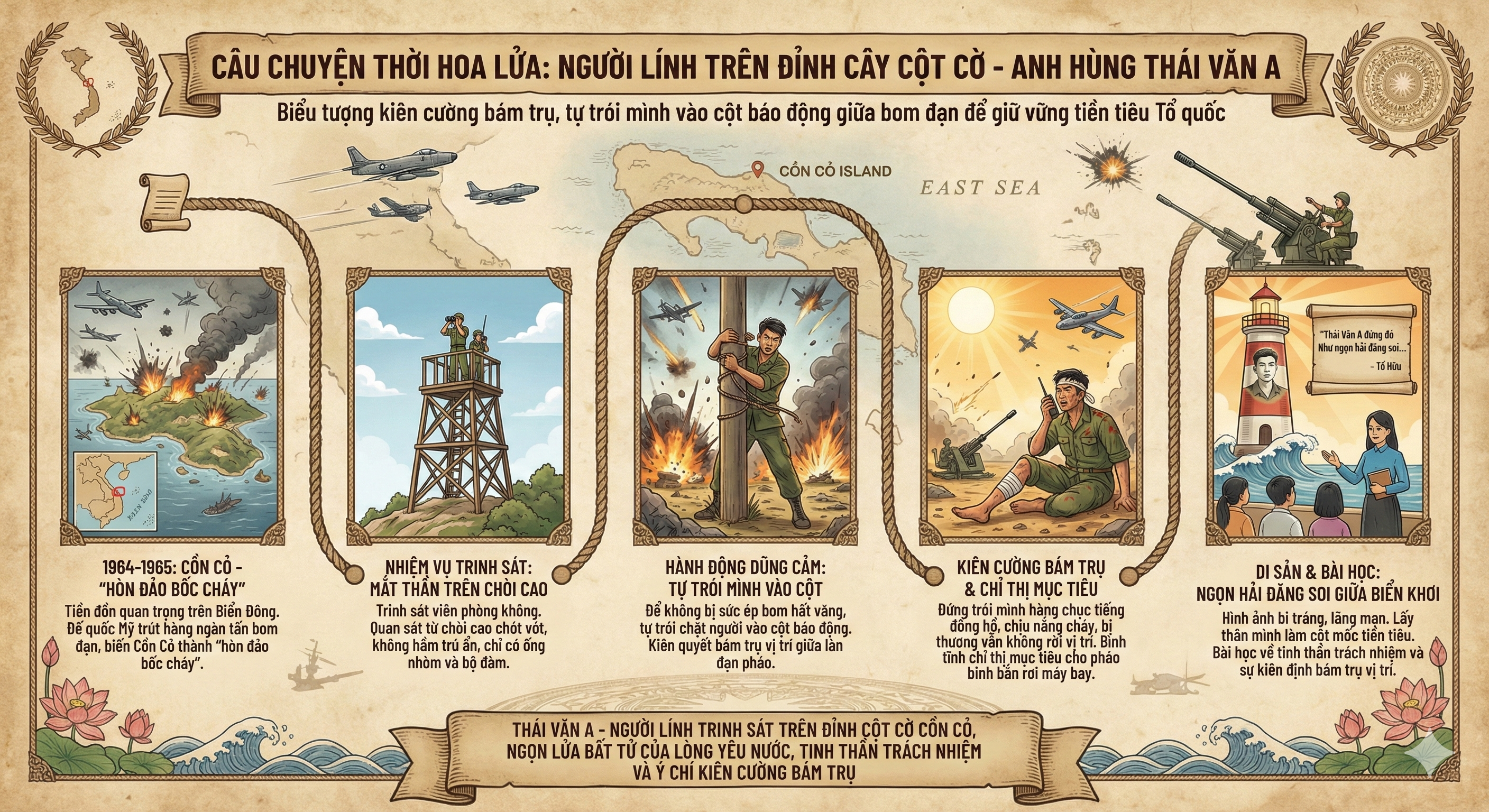 NGƯỜI LÍNH TRÊN ĐỈNH CÂY CỘT CỜ