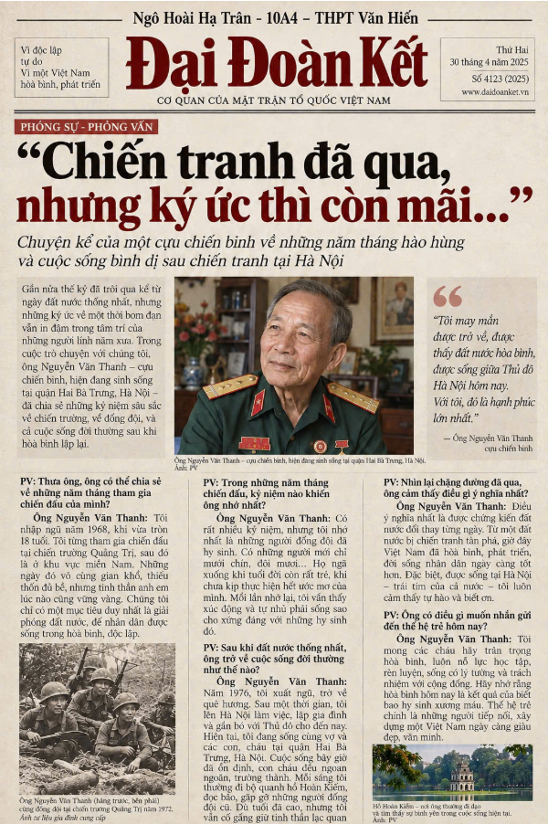 Chiến tranh đã qua nhưng ký ức thì còn mãi...