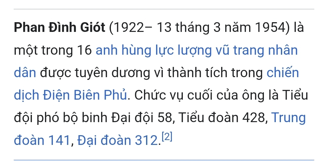 Anh Hùng Dân Tộc: Phan Đình Giót