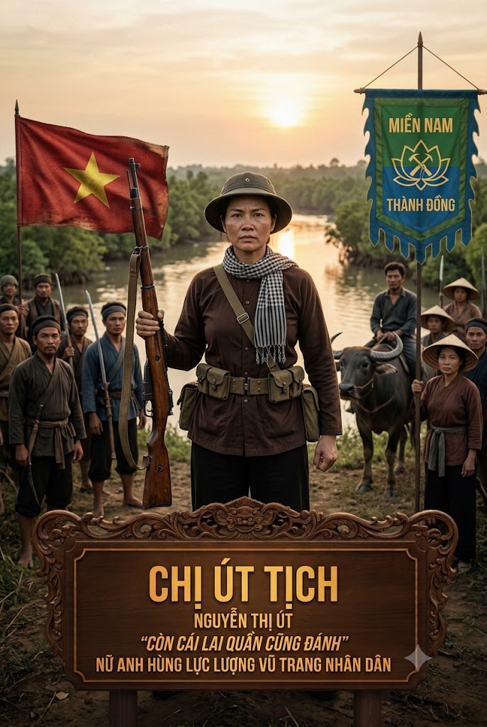 CHỊ ÚT TỊCH: BIỂU TƯỢNG ANH HÙNG DÂN TỘC VÀ KHÍ TIẾT "CÒN CÁI LAI QUẦN CŨNG ĐÁNH"