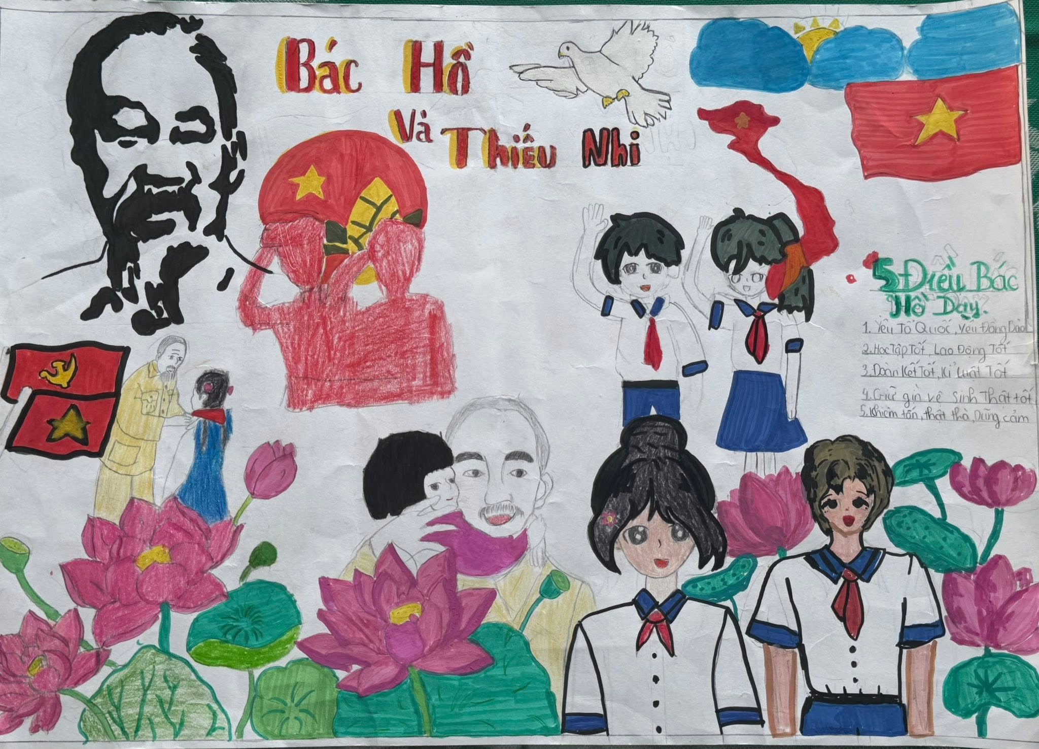 Liên đội THCS Lê Lợi tổ chức Cuộc thi vẽ tranh cổ động Chủ đề “Những cháu ngoan Bác Hồ” dự thi Giải thưởng Mỹ thuật thiếu nhi Đồng Nai 2026 (4)