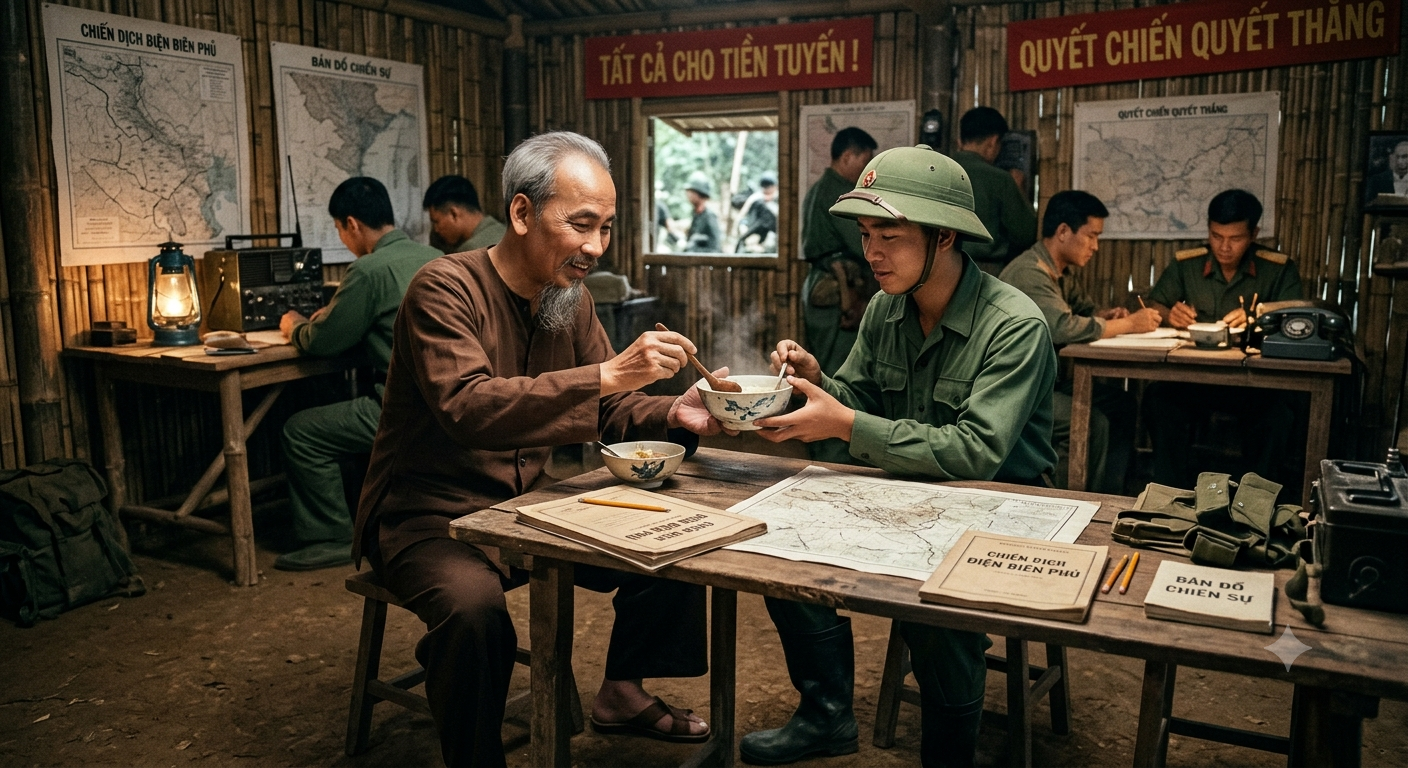 BÁT CHÈ SẺ ĐÔI VÀ TẤM LÒNG VỊ LÃNH TỤ MÙA XUÂN NĂM 1954