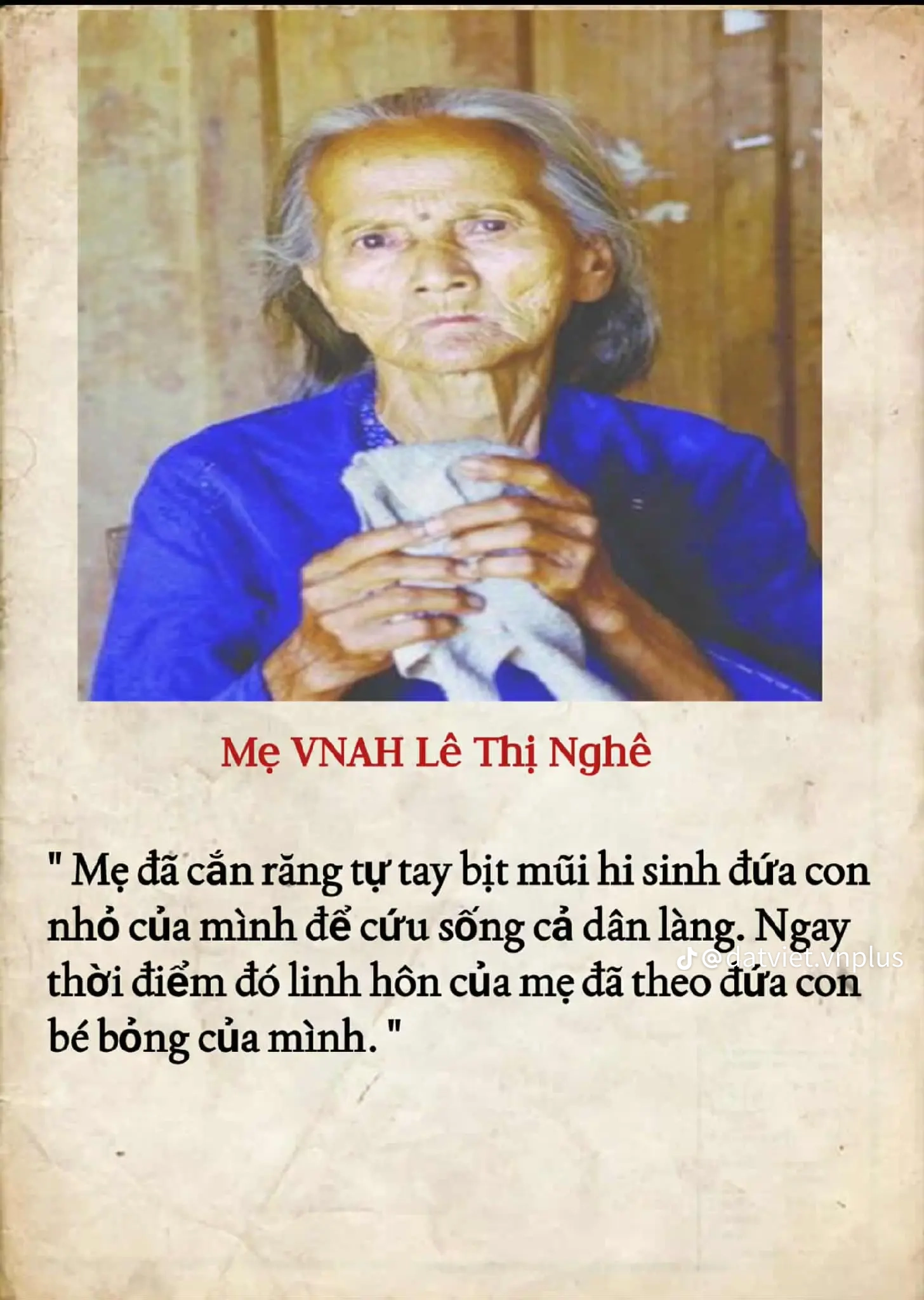 MẸ VIỆT NAM ANH HÙNG LÊ THỊ NGHÊ - NGƯỜI MẸ HY SINH TÌNH MẪU TỬ ĐỂ CỨU DÂN LÀNG.