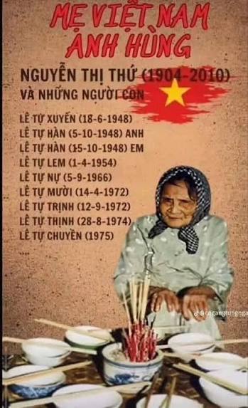 NGUYỄN THỊ THỨ - NGƯỜI MẸ GIỮ LỬA NON SÔNG