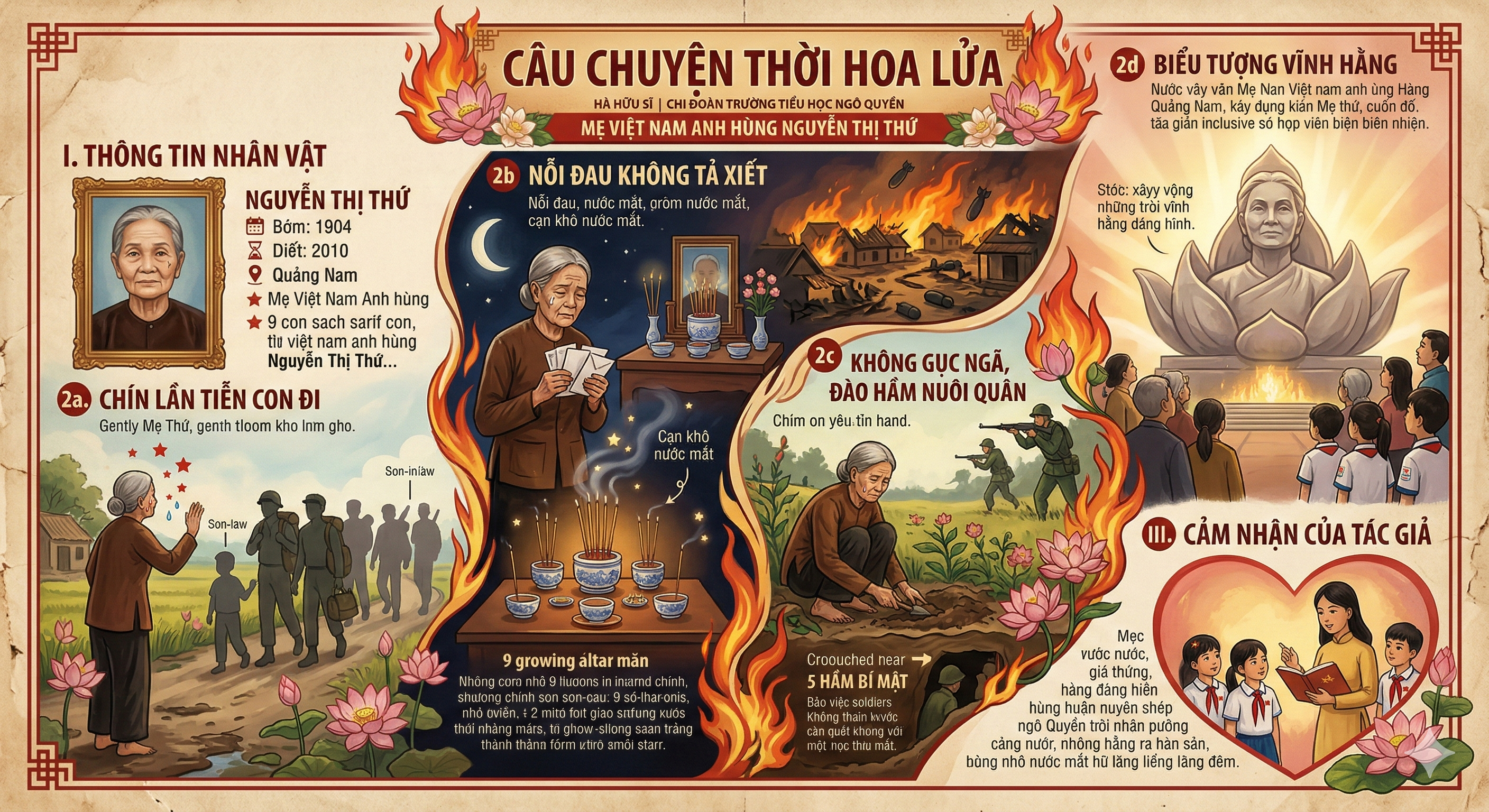 CHÍN LẦN TIỄN CON ĐI, CHÍN LẦN KHÓC THẦM LẶNG LẼ