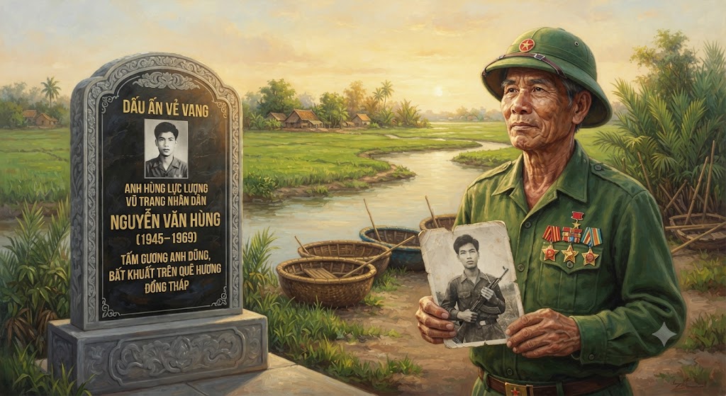 DẤU ẤN VẺ VANG: ANH HÙNG LỰC LƯỢNG VŨ TRANG NHÂN DÂN NGUYỄN VĂN HÙNG (1945–1969) – TẤM GƯƠNG ANH DŨNG, BẤT KHUẤT TRÊN QUÊ HƯƠNG ĐỒNG THÁP