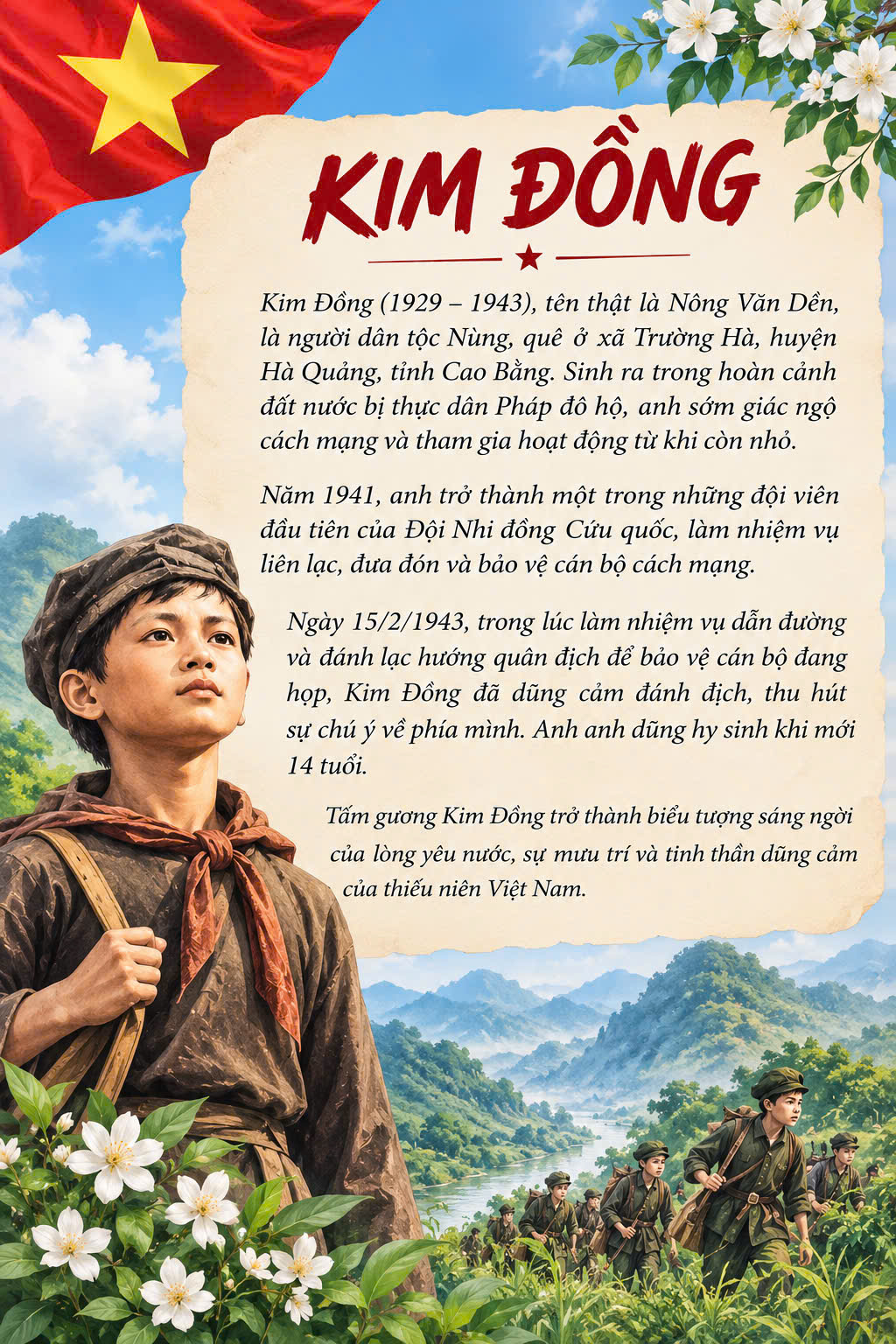 KIM ĐỒNG - CÁNH CHIM NHỎ KIÊN CƯỜNG CỦA NÚI RỪNG VIỆT BẮC