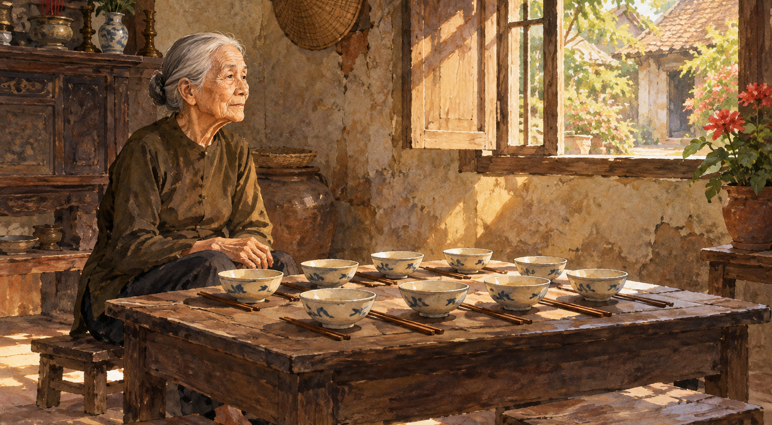 MÂM CƠM CHỜ CON