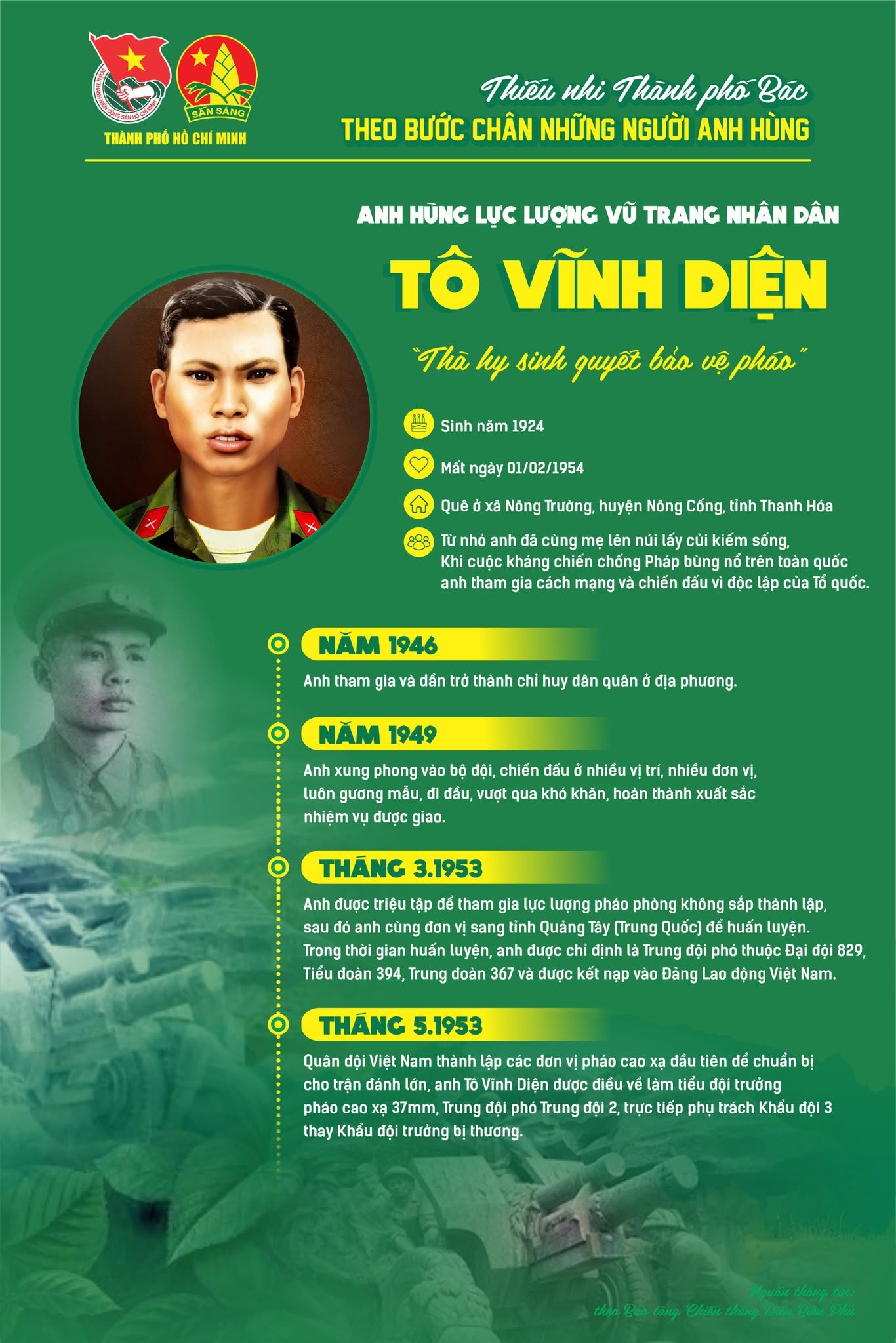 TÔ VĨNH DIỆN - NGƯỜI ANH HÙNG LẤY THÂN MÌNH CỨU PHÁO