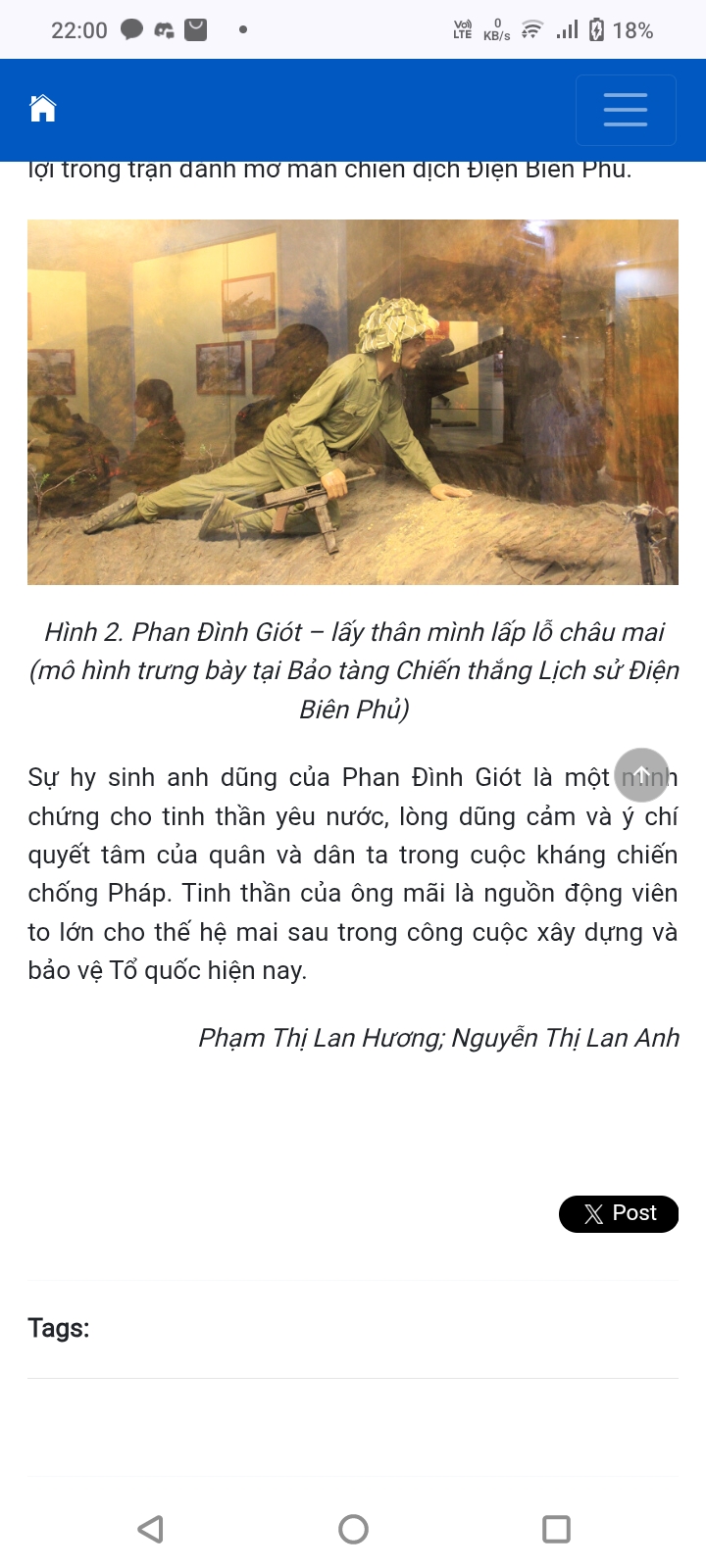 Anh hùng lực lượng vũ trang quân đội nhân dân việt nam Phan Đình Giót