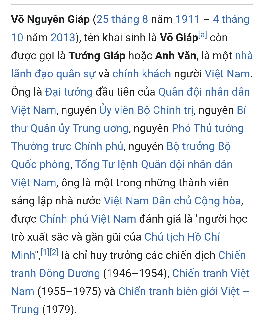 Đại tướng Võ Nguyên Giáp