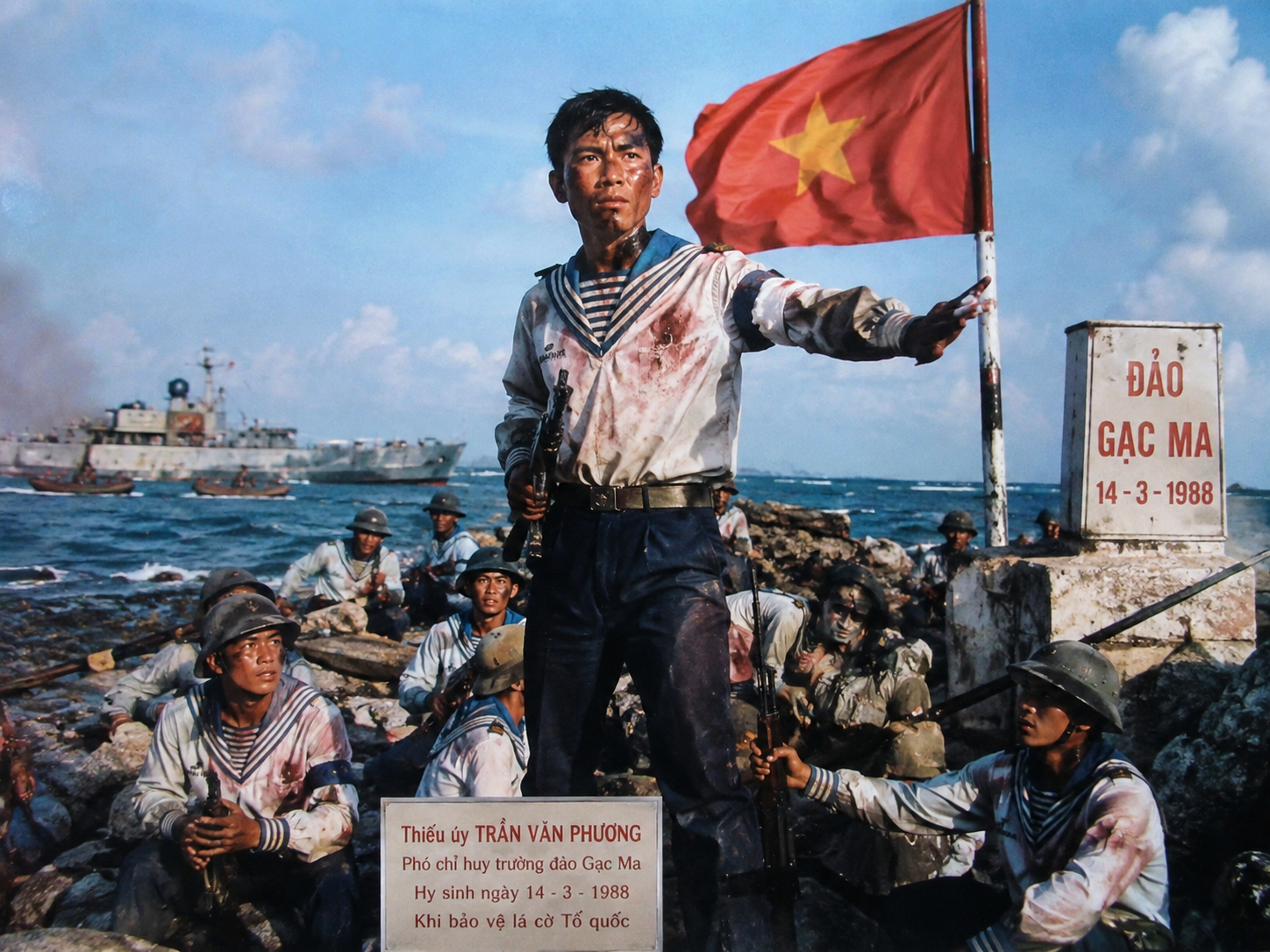 Người giữ lá cờ Tổ quốc giữa Gạc Ma