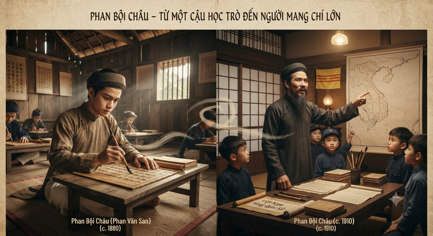 PHAN BỘI CHÂU – TỪ MỘT CẬU HỌC TRÒ ĐẾN NGƯỜI MANG CHÍ LỚN