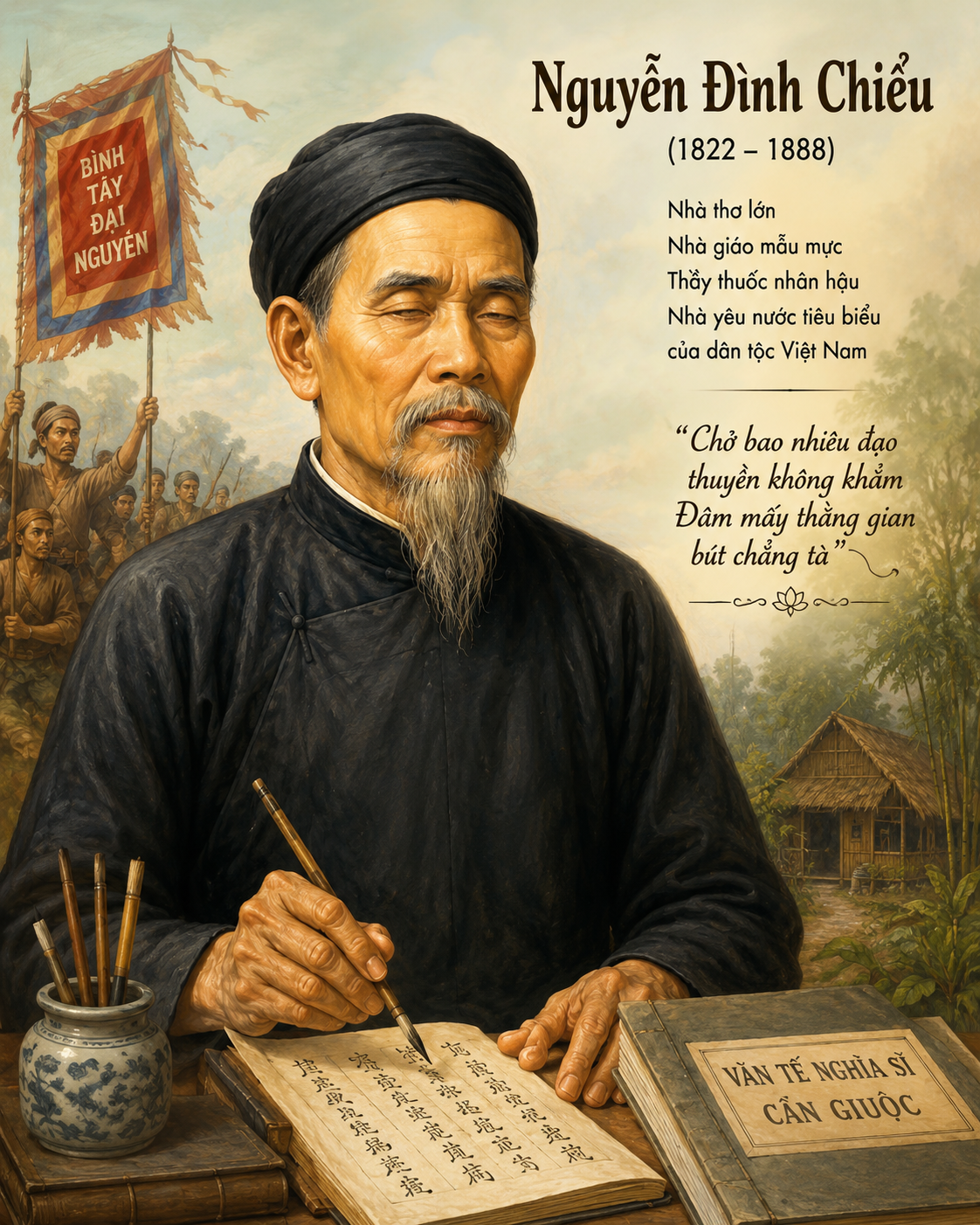 CÂU CHUYỆN VỀ NHÀ THƠ, NHÀ YÊU NƯỚC  NGUYỄN ĐÌNH CHIỂU