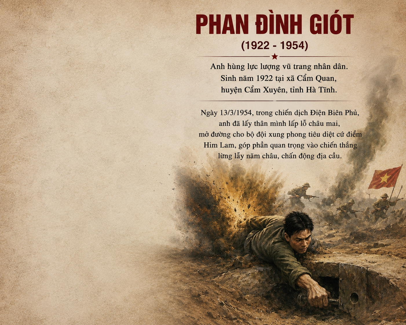 Phan Đình Giót (1922 - 1954) Lấy thân mình lấp lỗ châu mai