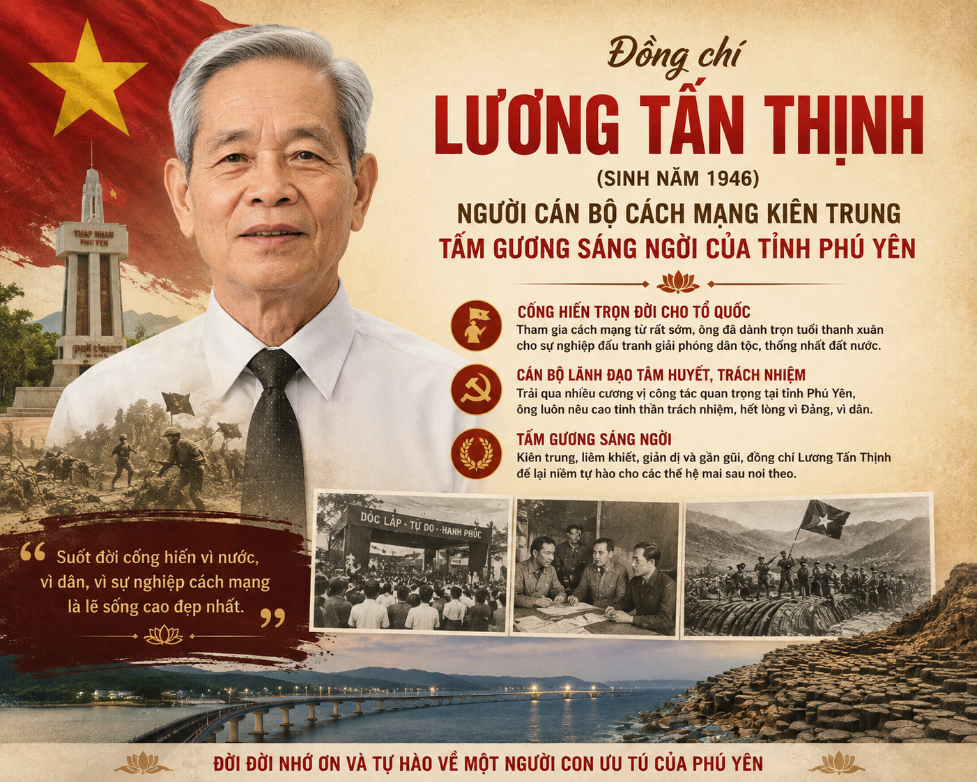 Đồng chí Lương Tấn Thịnh: Người Chiến Sĩ Kiên Trung Của Quê Hương Phú Yên