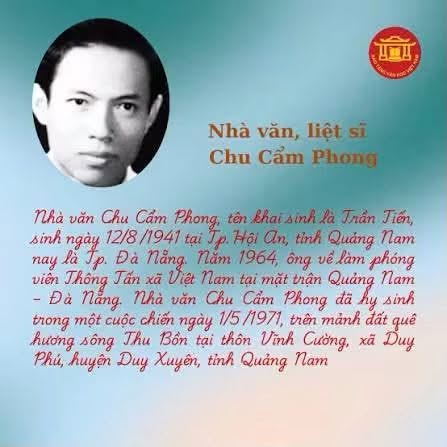 Nhà văn,Liệt sĩ Chu Cẩm Phong